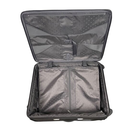 Tumi Black Nylon Wheeled Luggage With Telescopic Handle & “Just In Case” Bag - Picture 10 of 16